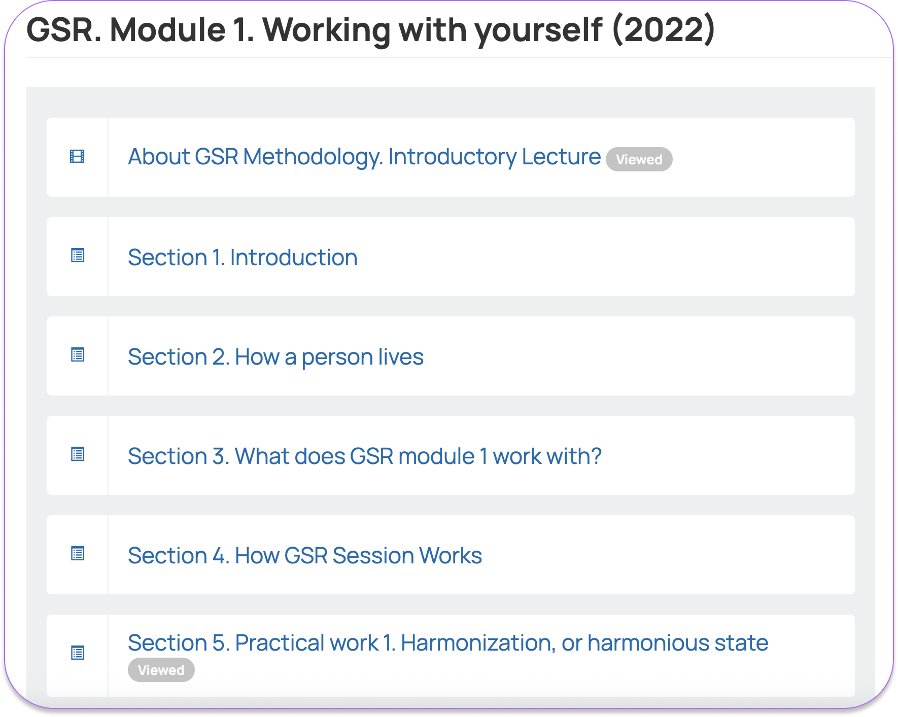 Online-course GSR